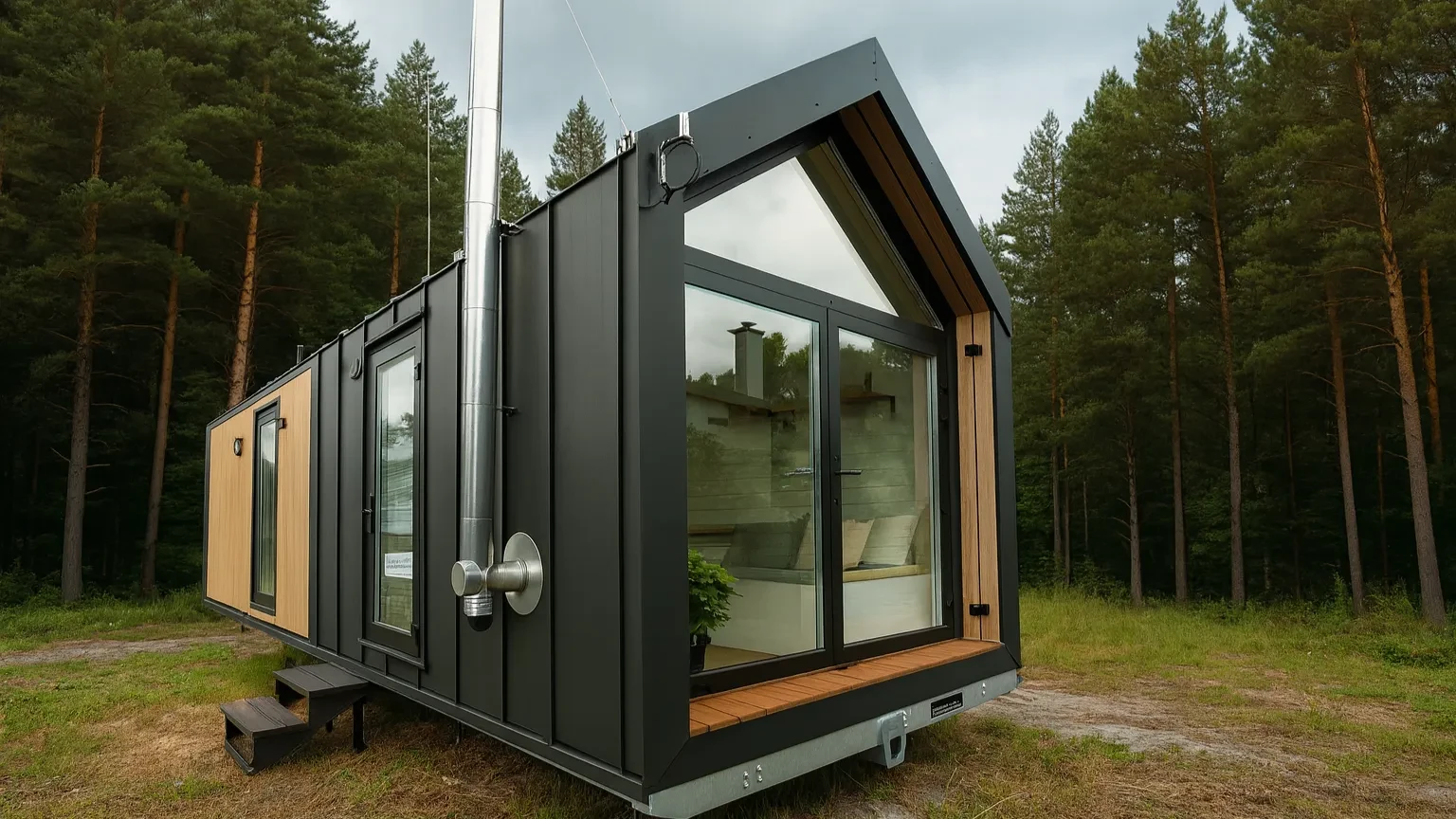 Kolos Desert mit großer Panoramaverglasung und Holzterrasse