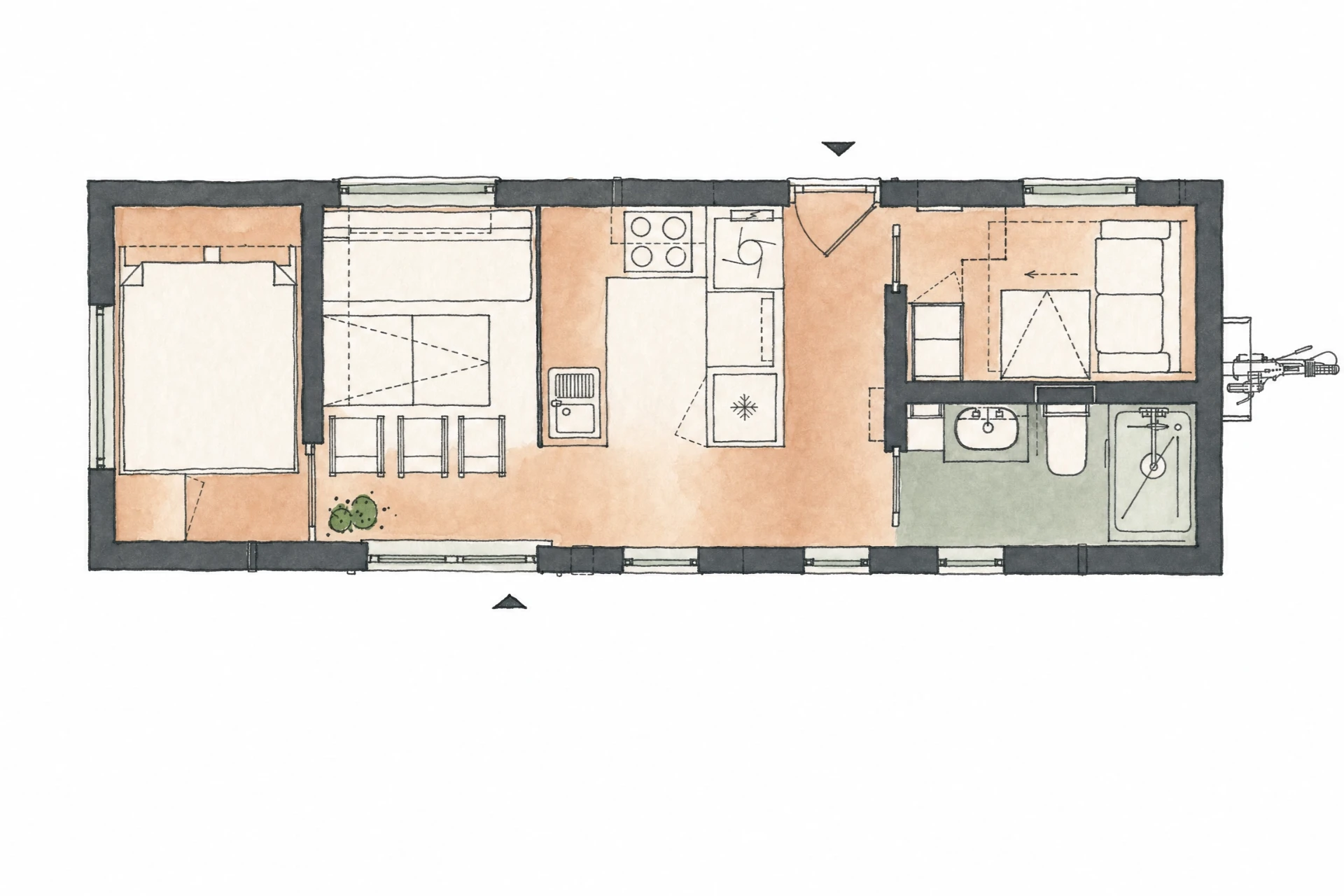 Grundriss Kolos Island – Standardvariante